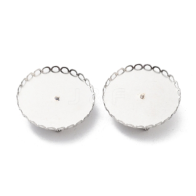 Non-Tarnish 304 Stainless Steel Brooch Base Settings FIND-D035-03F-P-1