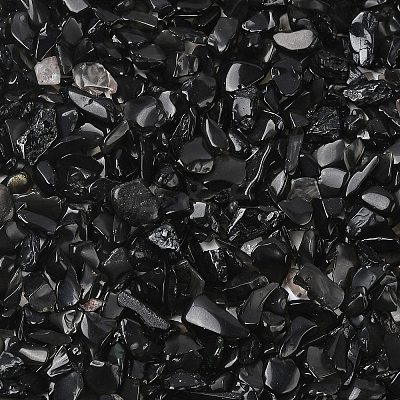 Natural Obsidian Chip Beads G-L453-08-1