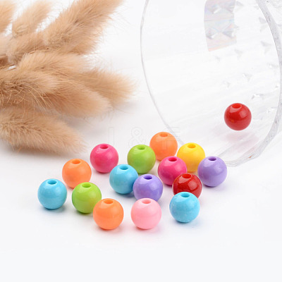 Mixed Color Acrylic Jewelry Beads PAB702Y-1