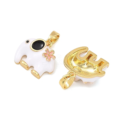 Brass Enamel Pendants KK-T001-04G-A-1