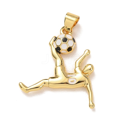 Brass Enamel Pendants KK-P352-05D-G-1