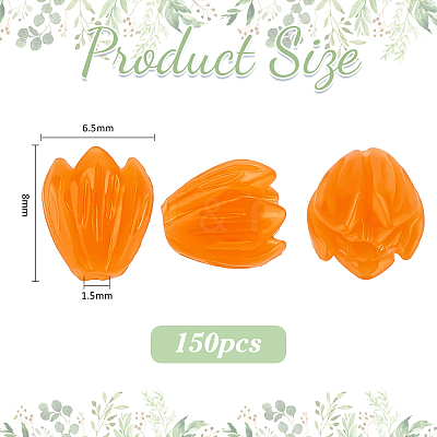 150Pcs Opaque Resin Beads RESI-PH0002-76B-1