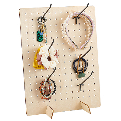 1 Set Rectangle Wood Slant Back Earring Display Stands EDIS-BC0001-02-1