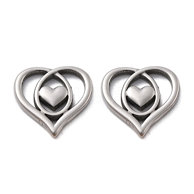 304 Stainless Steel Pendants STAS-V002-07P-1