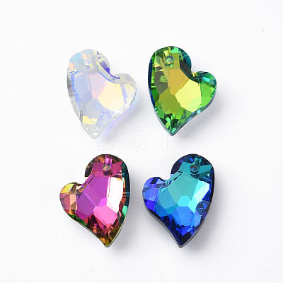 Electroplated Glass Pendants EGLA-N006-017-1