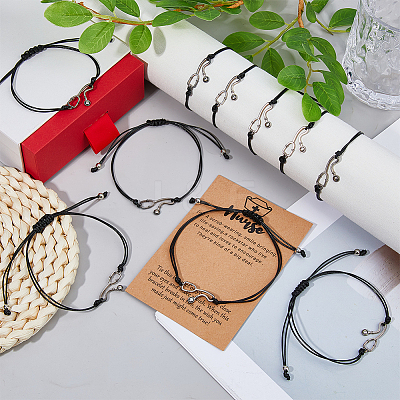 10Pcs Alloy Stethoscope Link Bracelets BJEW-DC0001-16-1