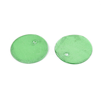 Spray Painted Natural Capiz Shell Disc Charms X1-BSHE-T014-02E-1