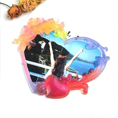 DIY Heart Photo Frame Silicone Molds LS-SIMO-H010-17-1
