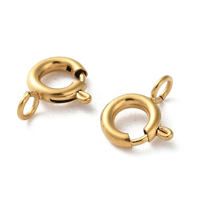 Ion Plating(IP) 304 Stainless Steel Spring Ring Clasps X-STAS-C114-04B-G-1