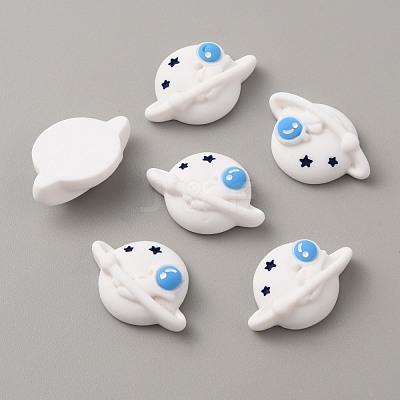 Space Theme Opaque Resin Cabochons CRES-WH0001-50-1