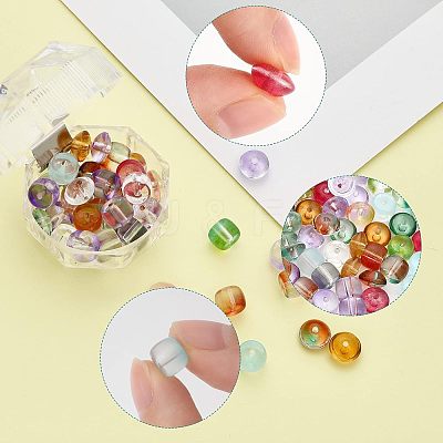 280pcs 14 Style Transparent Glass Beads GLAA-CA0001-49-1