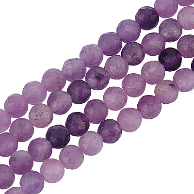 2 Strands Natural Lepidolite/Purple Mica Stone Beads Strands G-OC0004-86-1