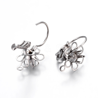 Tarnish Resistant 304 Stainless Steel Leverback Earring Findings X-STAS-P223-24P-1