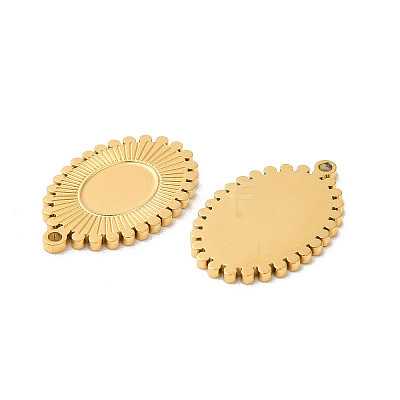 Manual Polishing 304 Stainless Steel Pendant Cabochon Settings STAS-P335-24G-1