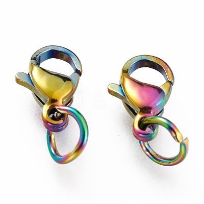Ion Plating(IP) 304 Stainless Steel Lobster Claw Clasps X-STAS-G240-01A-C-1