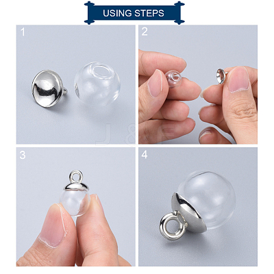 Plastic Bead Cap Pendant Bails X-KY-K003-02A-1