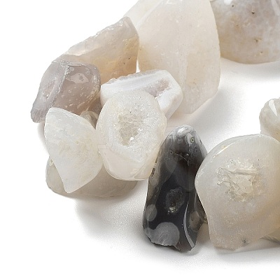 Natural Druzy Agate Beads Strands G-M406-A02-1