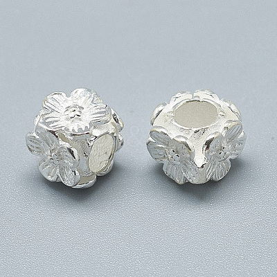 925 Sterling Silver European Beads STER-T002-43S-1