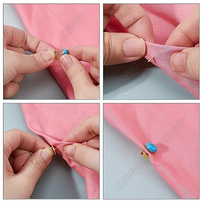 50Pcs Iron Butterfly Clutches Pin Backs IFIN-H066-01G-1