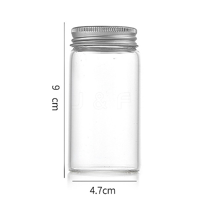 Column Glass Screw Top Bead Storage Tubes CON-WH0086-094E-01-1
