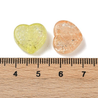 Transparent Crackle Acrylic Beads OACR-B031-07-1
