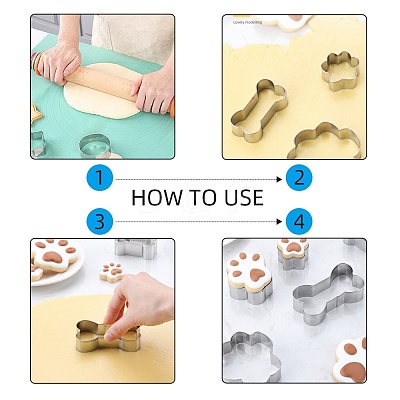 Tarnish Resistant 304 Stainless Steel Cookie Cutters DIY-E012-68-1