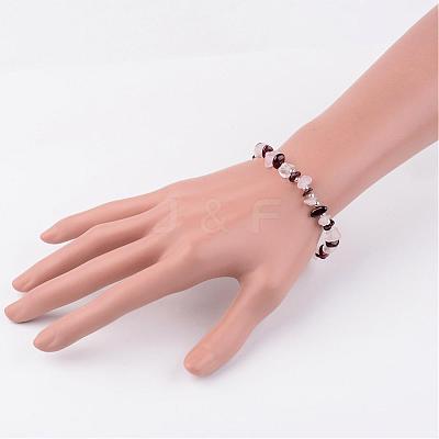 Gemstone Stretch Bracelets BJEW-JB02414-02-1