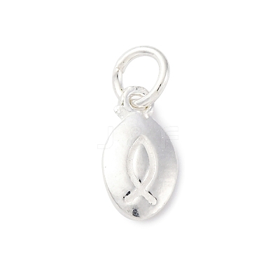 925 Sterling Silver Jesus Fish Charms STER-S010-02B-S-1