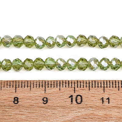 Electroplate Glass Beads Strands EGLA-A034-T4mm-K15-1