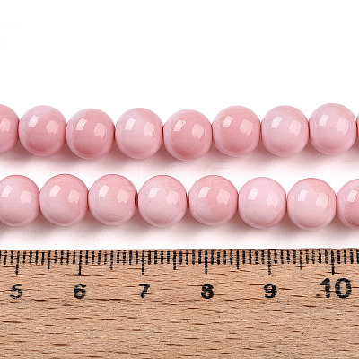 Baking Paint Glass Beads Strands DGLA-N012-8mm-01-1