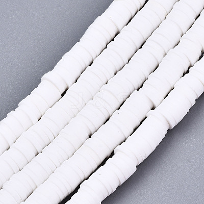 Handmade Polymer Clay Beads Strands CLAY-R089-6mm-077-1