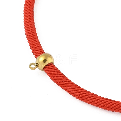 Round Polyester Twisted Cord Bracelet Makings STAS-P408-20G-02-1