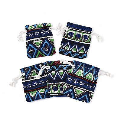 Ethnic Style Burlap Packing Pouches ABAG-N009-06A-02-1