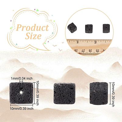 Natural Lava Rock Beads Strands G-WH0018-034C-1