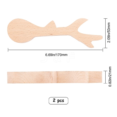 Unfinished Beech Wood Blank Spoon WOOD-WH0108-73-1