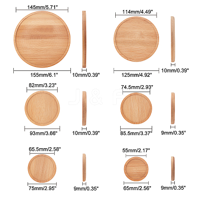 Bamboo Round Plant Saucer AJEW-GA0001-97-1