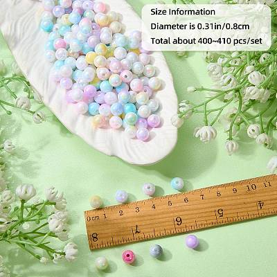 115G Opaque Acrylic Beads OACR-SZ0001-65A-1