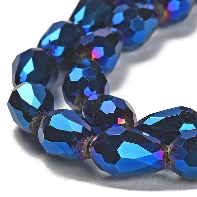 Electroplate Glass Beads Strands EGLA-D017-12x8mm-1-1