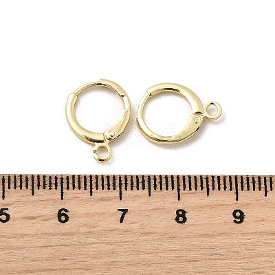 Brass Huggie Hoop Earring Findings KK-L179-04G-A-1