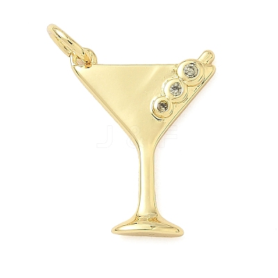 Brass Micro Pave Cubic Zirconia Pendants KK-Z120-57A-G-1