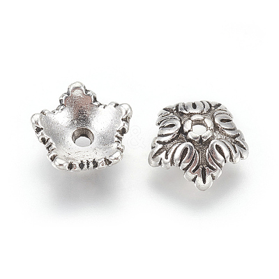 Tibetan Style Bead Caps TIBEB-A24621-AS-FF-1