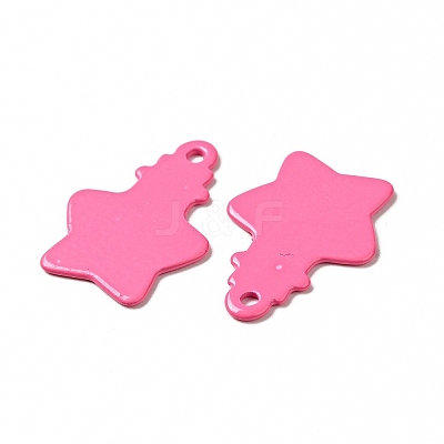 Spray Painted 201 Stainless Steel Pendants STAS-G304-02C-1