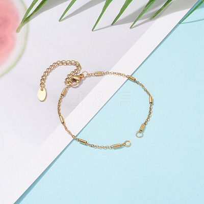Handmade PVD Vacuum Plating 304 Stainless Steel Bracelet Making AJEW-JB00920-01-1