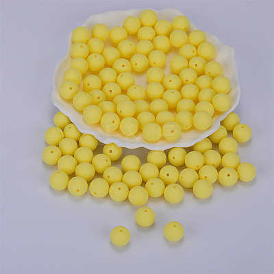 Round Silicone Focal Beads SI-JX0046A-91-1