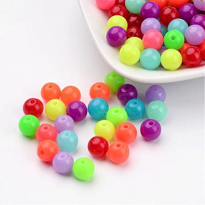 Fluorescent Acrylic Beads MACR-R517-8mm-M-1