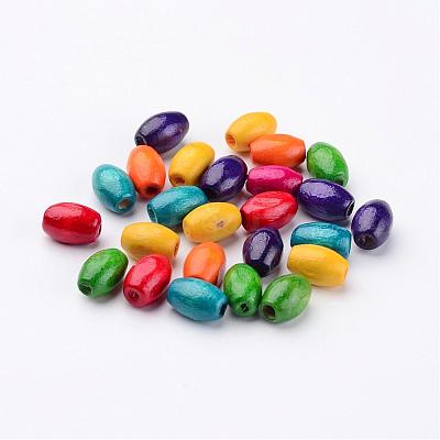 Lead Free Oval Natural Wood Beads X-TB096Y-1