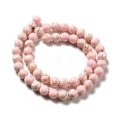 Synthetic Turquoise and Sea Shell Assembled Beads Strands G-D482-01A-06-1