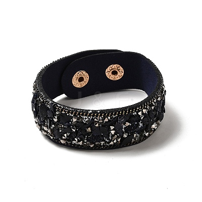 Faux Suede Snap Cord Bracelet BJEW-F428-15-1