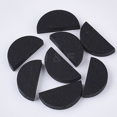 Spray Painted Natural Wood Beads WOOD-N004-B-03-1