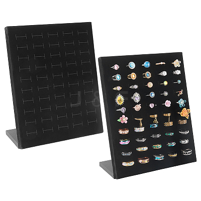 50-Slot Velvet with Sponge L Shaped Stud Earring Display Stands EDIS-WH0011-08B-1